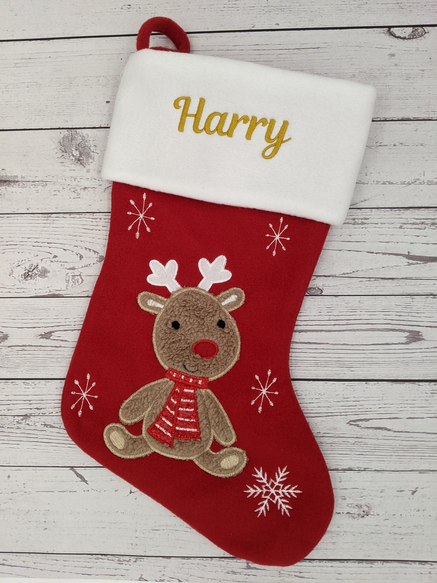 Personalised  Christmas Stockings |  Stockings with Name | Cute Christmas Decoration |  Embroidered