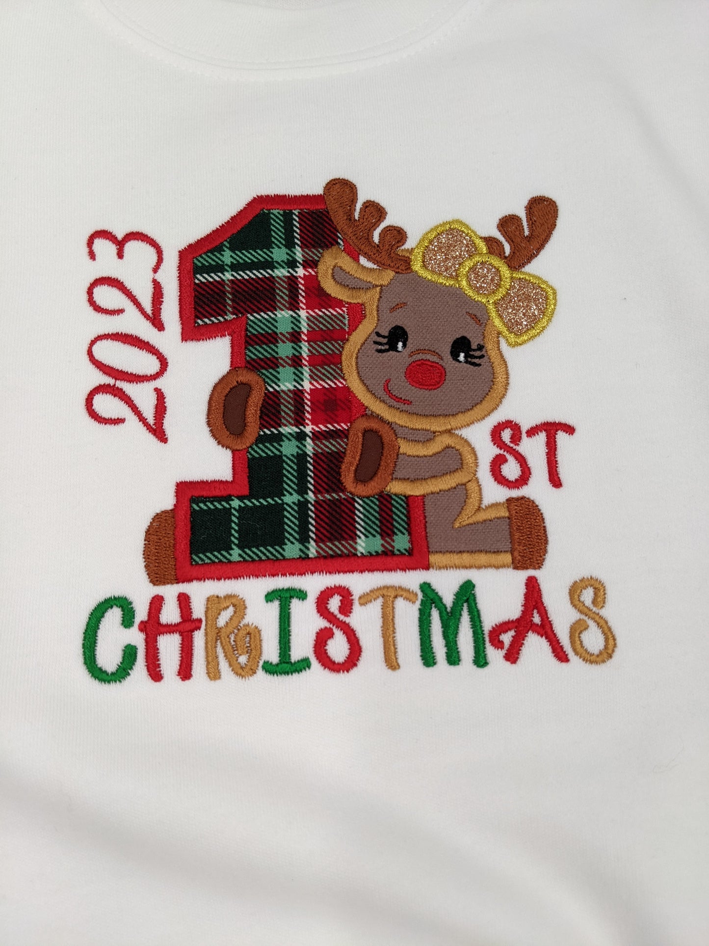 My First Christmas - Tshirt or Sweatshirt with Rudolph the Reindeer (BOY)