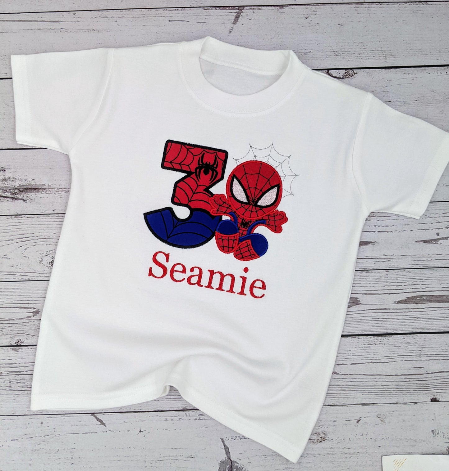 Children Personalised Spider Superhero- Embroidery