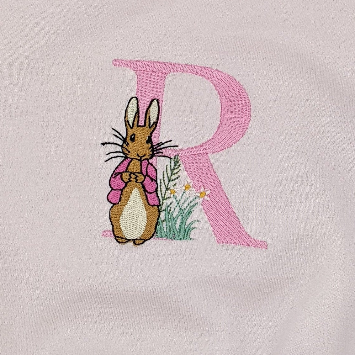 Easter Bunny - Long Sleeve Pyjama Set in Blue - Embroidery