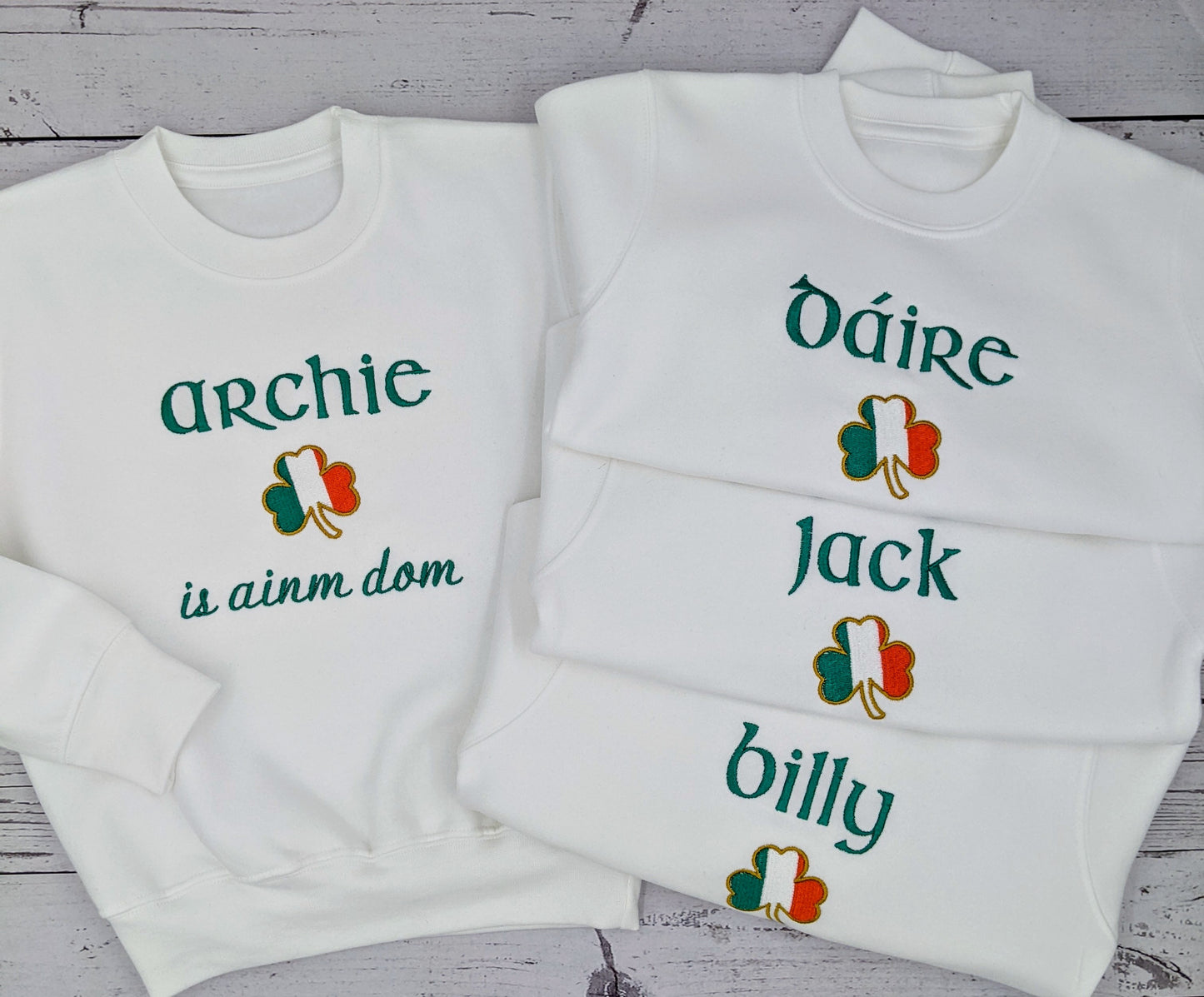 As Gaeilge - Sweatshirt My Name is in Irish Language Baby Gift | Embroidery