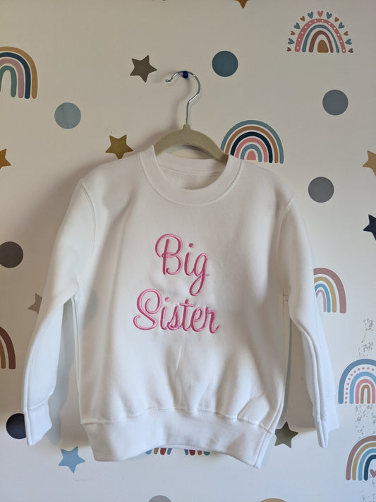 Children's Big Sister  Sweatshirt | Embroidery