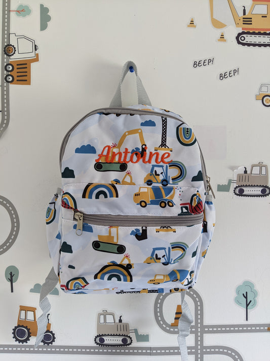 Personalised Toddlers Backpack - Diggers