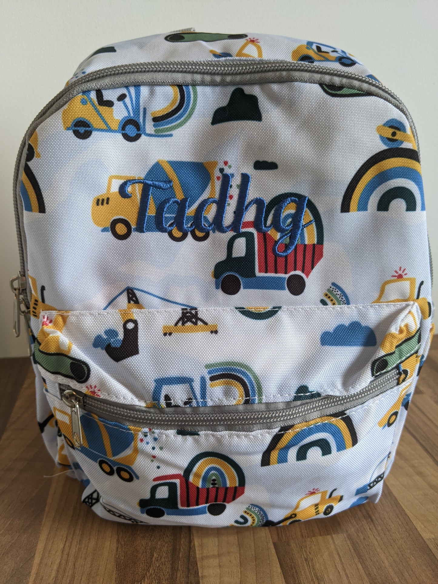 Personalised Toddlers Backpack - Diggers