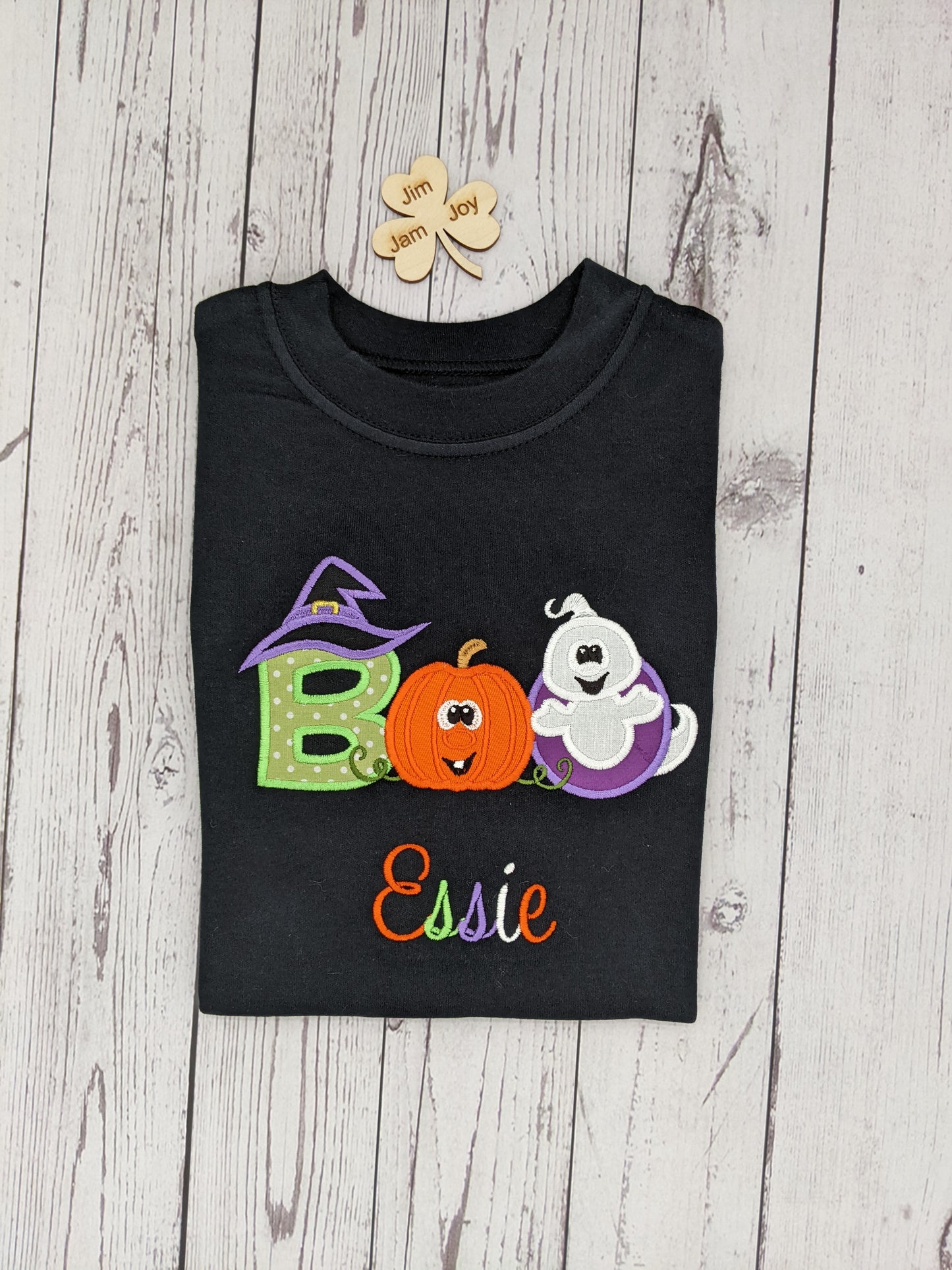 Halloween Boo Tshirt for Kids | Personalised Boo Shirt | Boo Pumpkins | Cute Halloween Tshirt | Funny Halloween Tshirt | Embroidered Tshirt