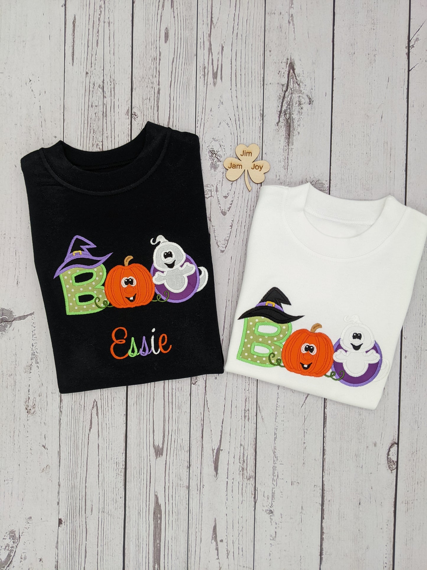 Halloween Boo Tshirt for Kids | Personalised Boo Shirt | Boo Pumpkins | Cute Halloween Tshirt | Funny Halloween Tshirt | Embroidered Tshirt