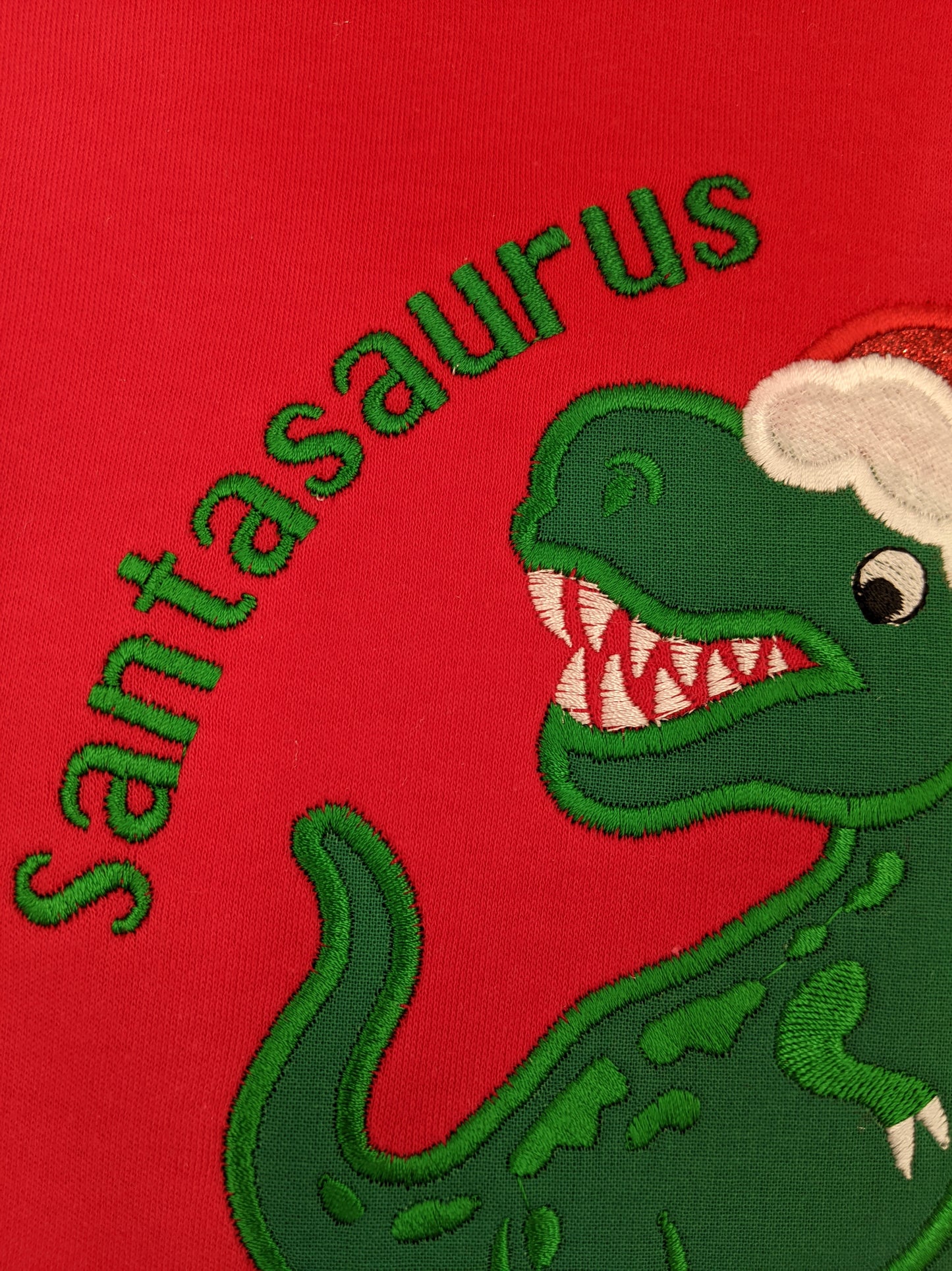 Christmas Santasaurus Tshirt personnalised with Name