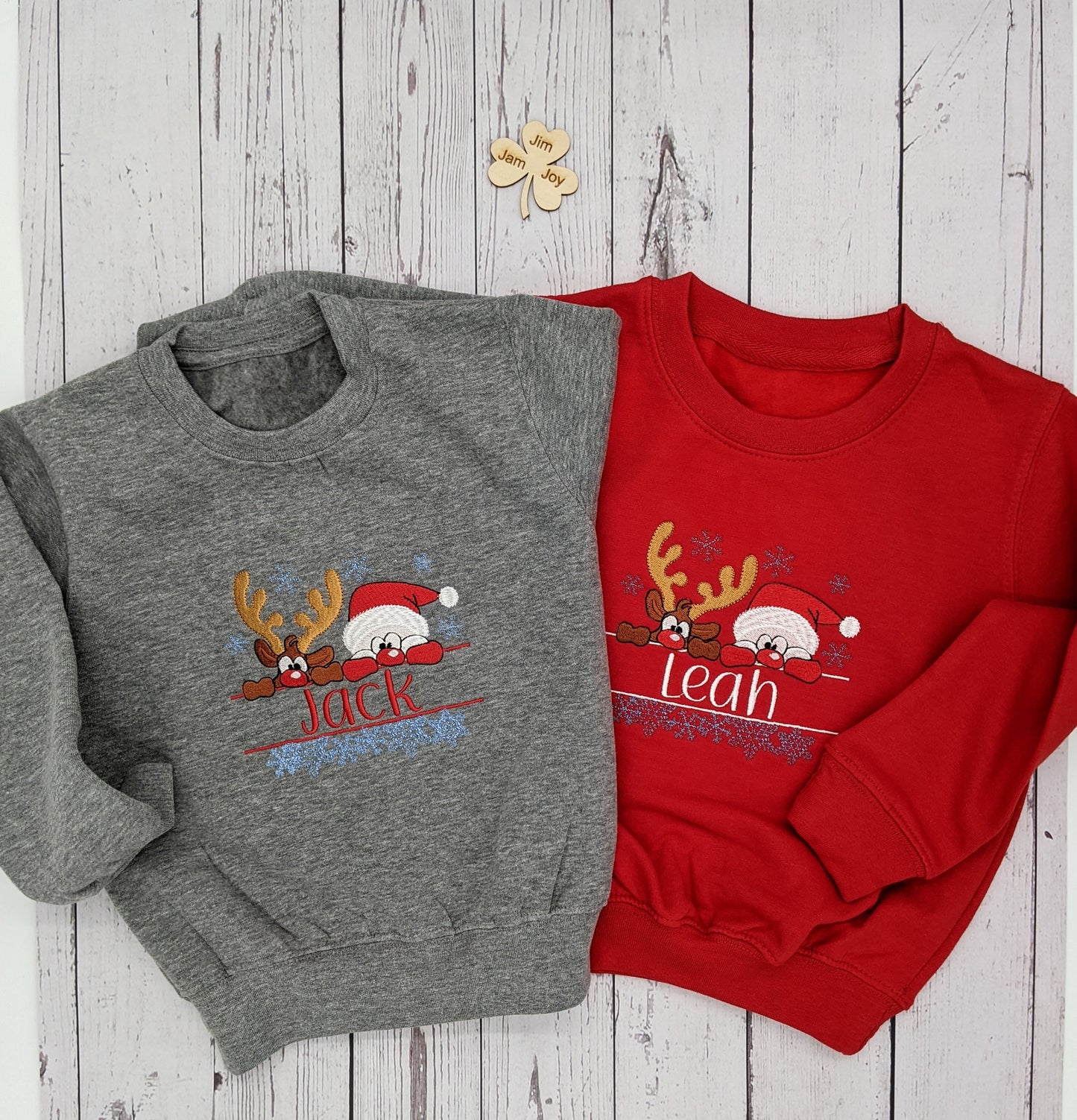 Rudolph and Santa  sweatshirt christmas