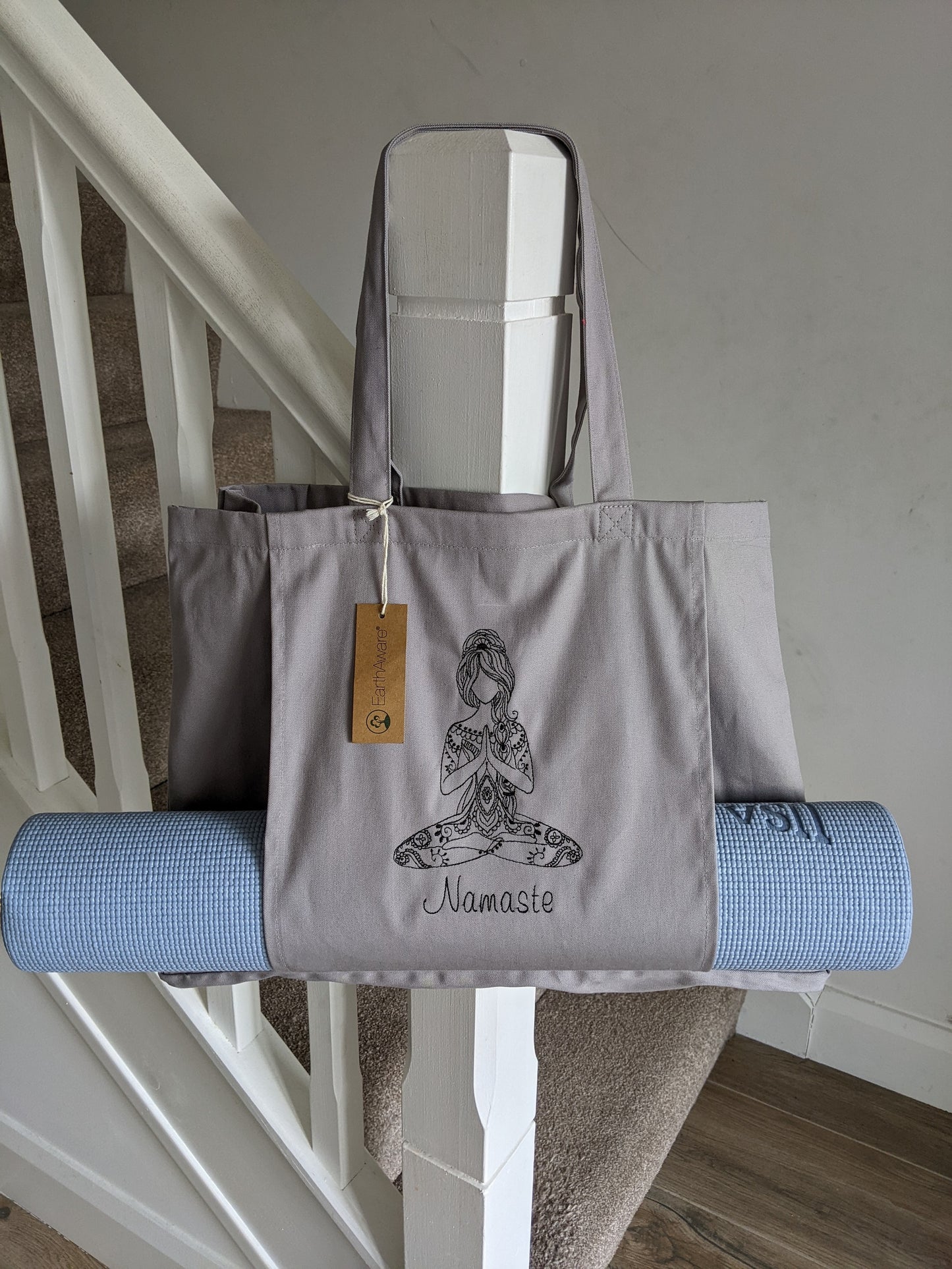 Personalised Yoga Tote with Yoga Girl - Embroidery