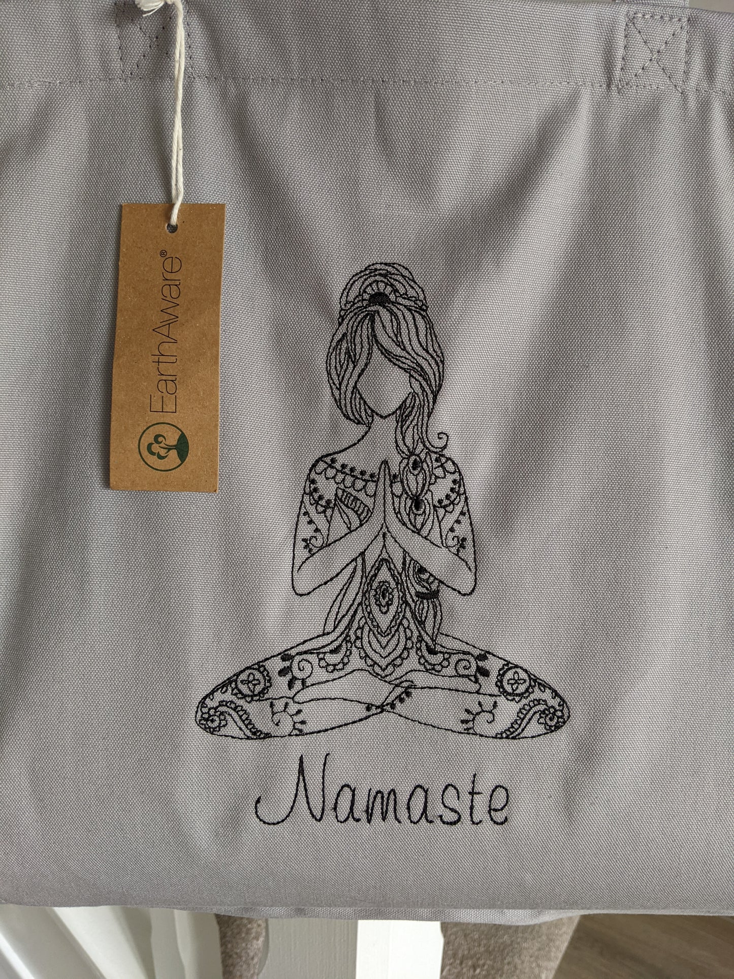 Personalised Yoga Tote with Yoga Girl - Embroidery