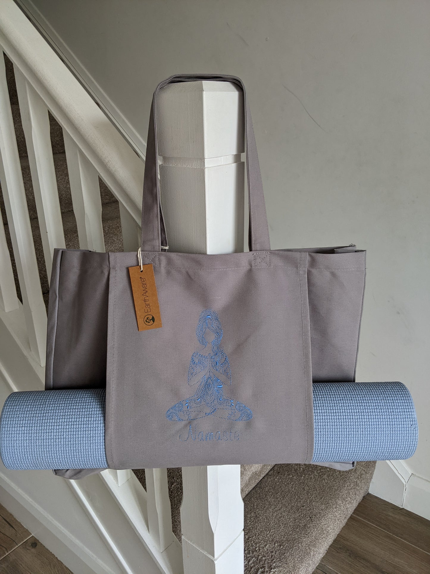 Personalised Yoga Tote with Yoga Girl - Embroidery