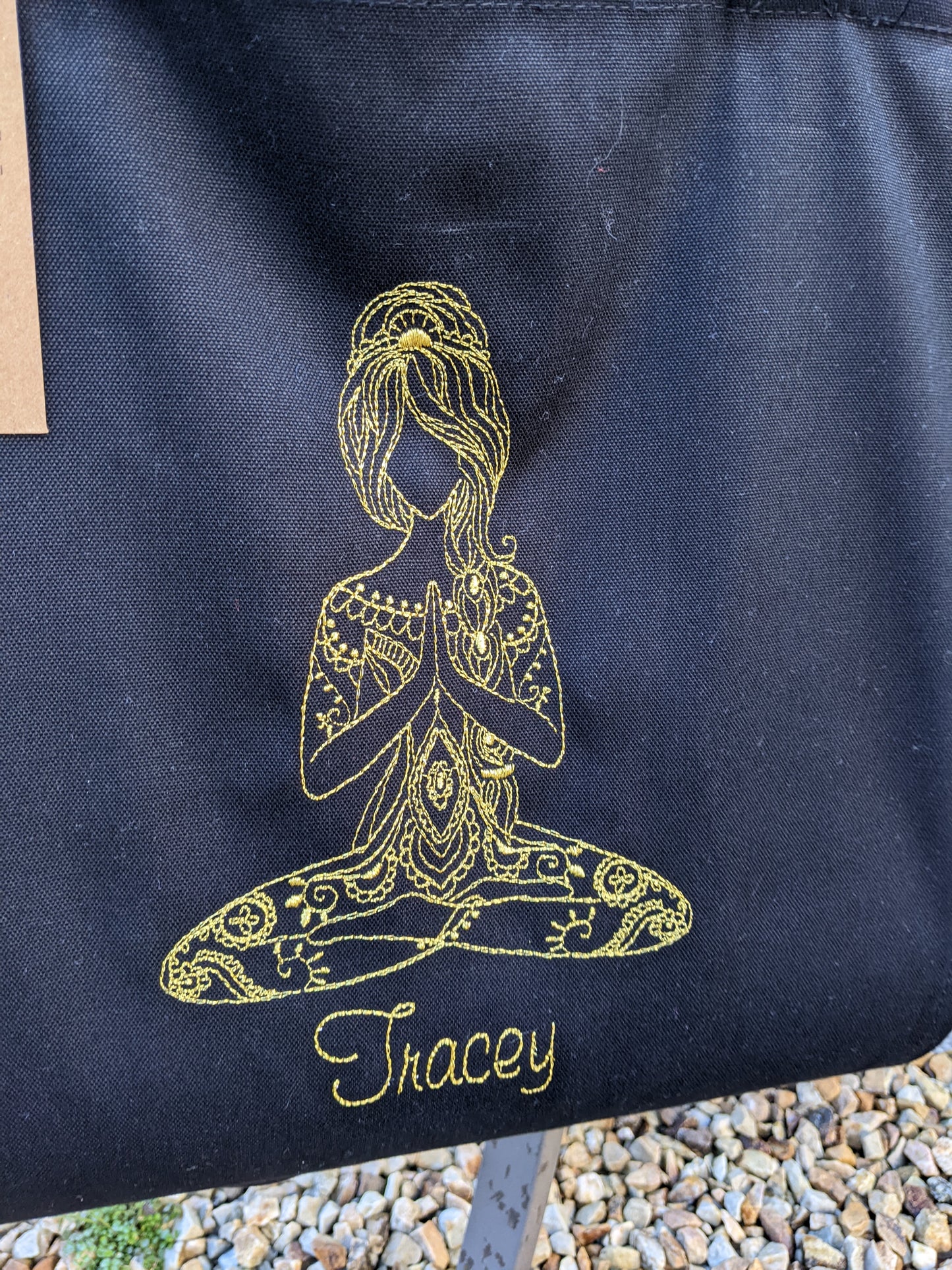 Personalised Yoga Tote with Yoga Girl - Embroidery