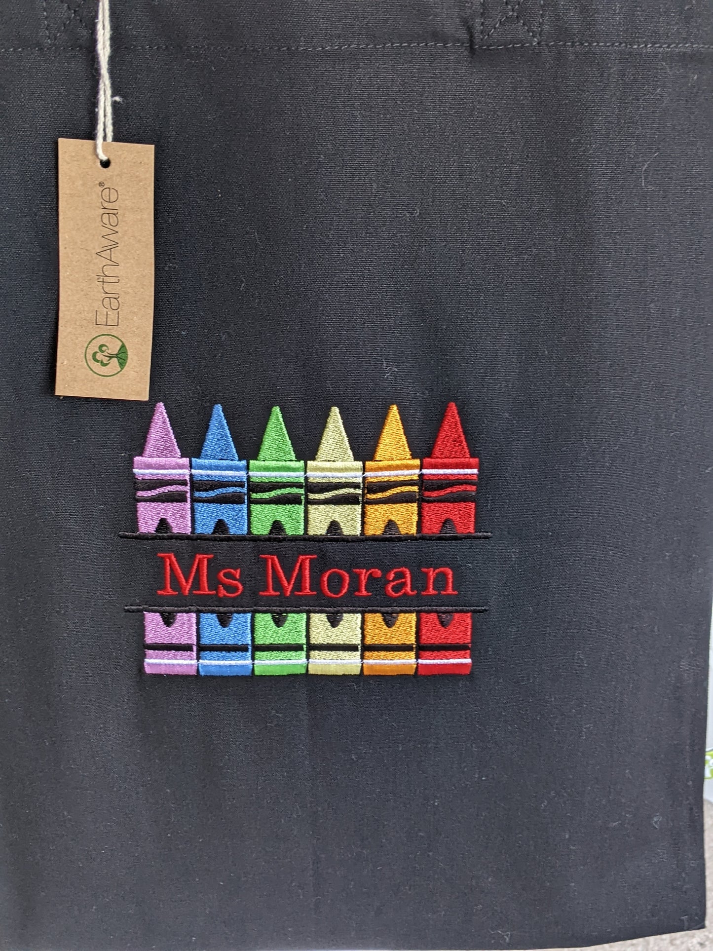 Teacher Tote Bag | Teacher Gift | Laptop Bag | Embroidered Black Tote Bag | Canvas Tote Bag | Tote Bag Gift