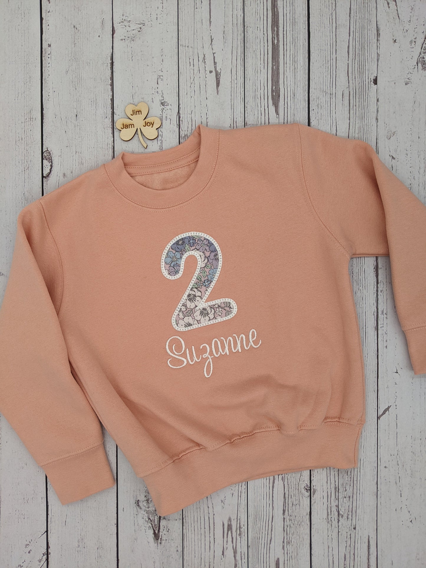 Birthday Number swweatshirt with number and name