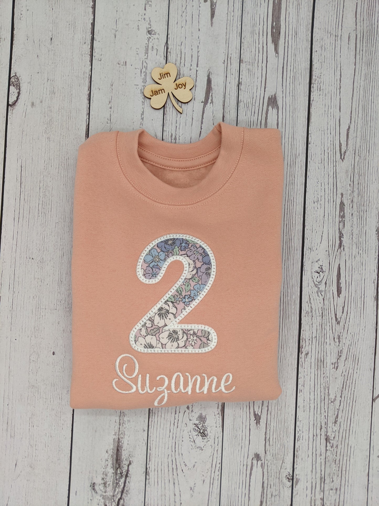 Birthday Number swweatshirt with number and name