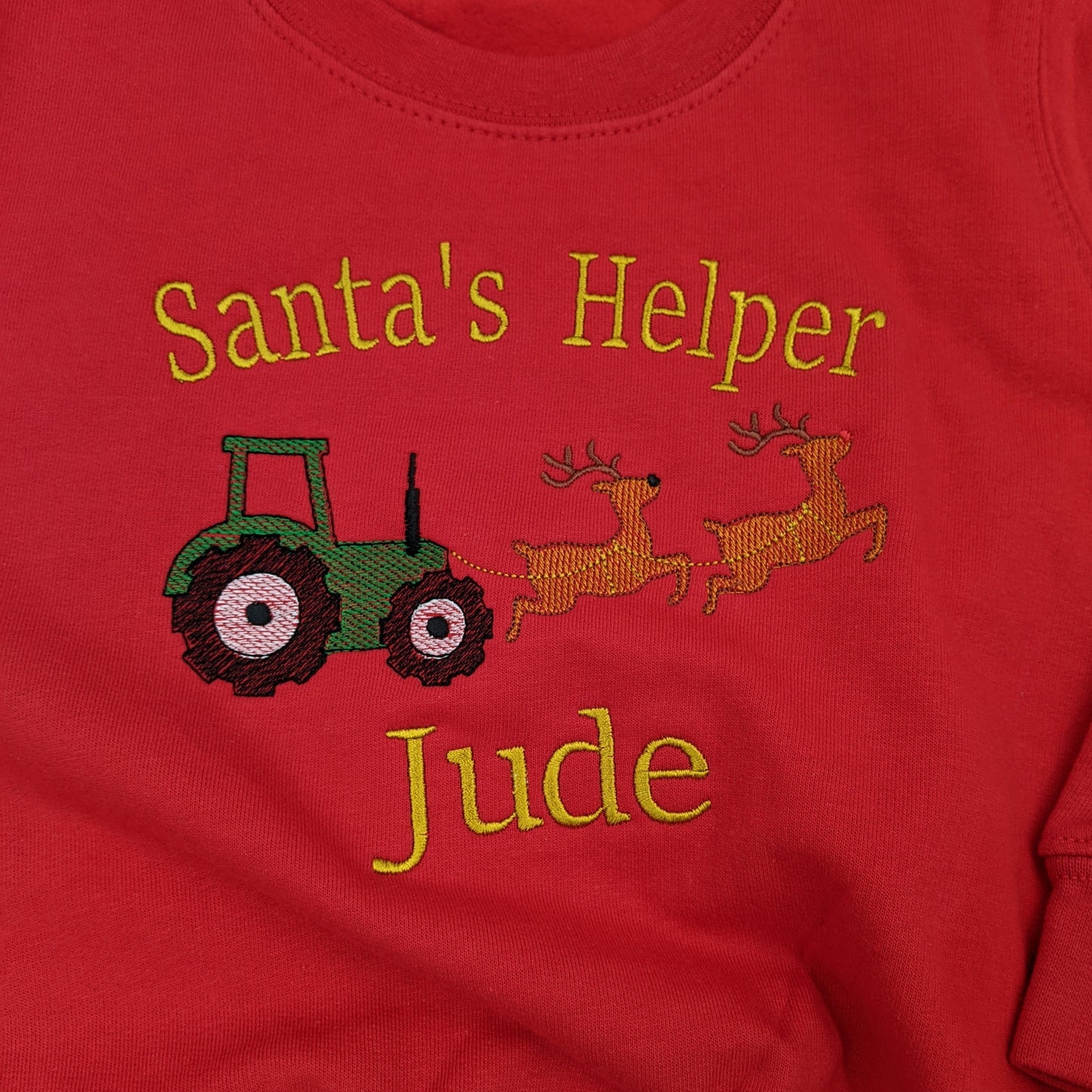 Christmas jumper for kids santa's helper Rudolph