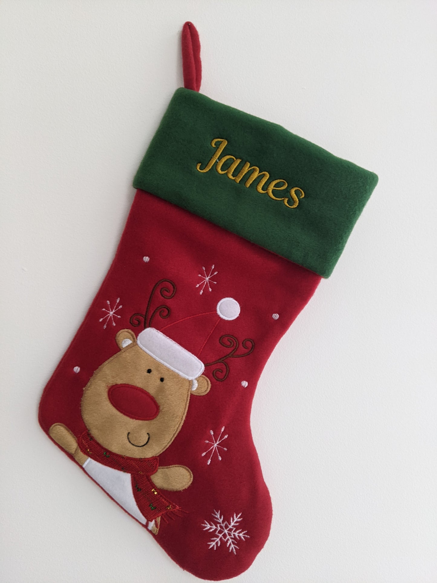 Personalised  Christmas Stockings |  Stockings with Name | Cute Christmas Decoration |  Embroidered