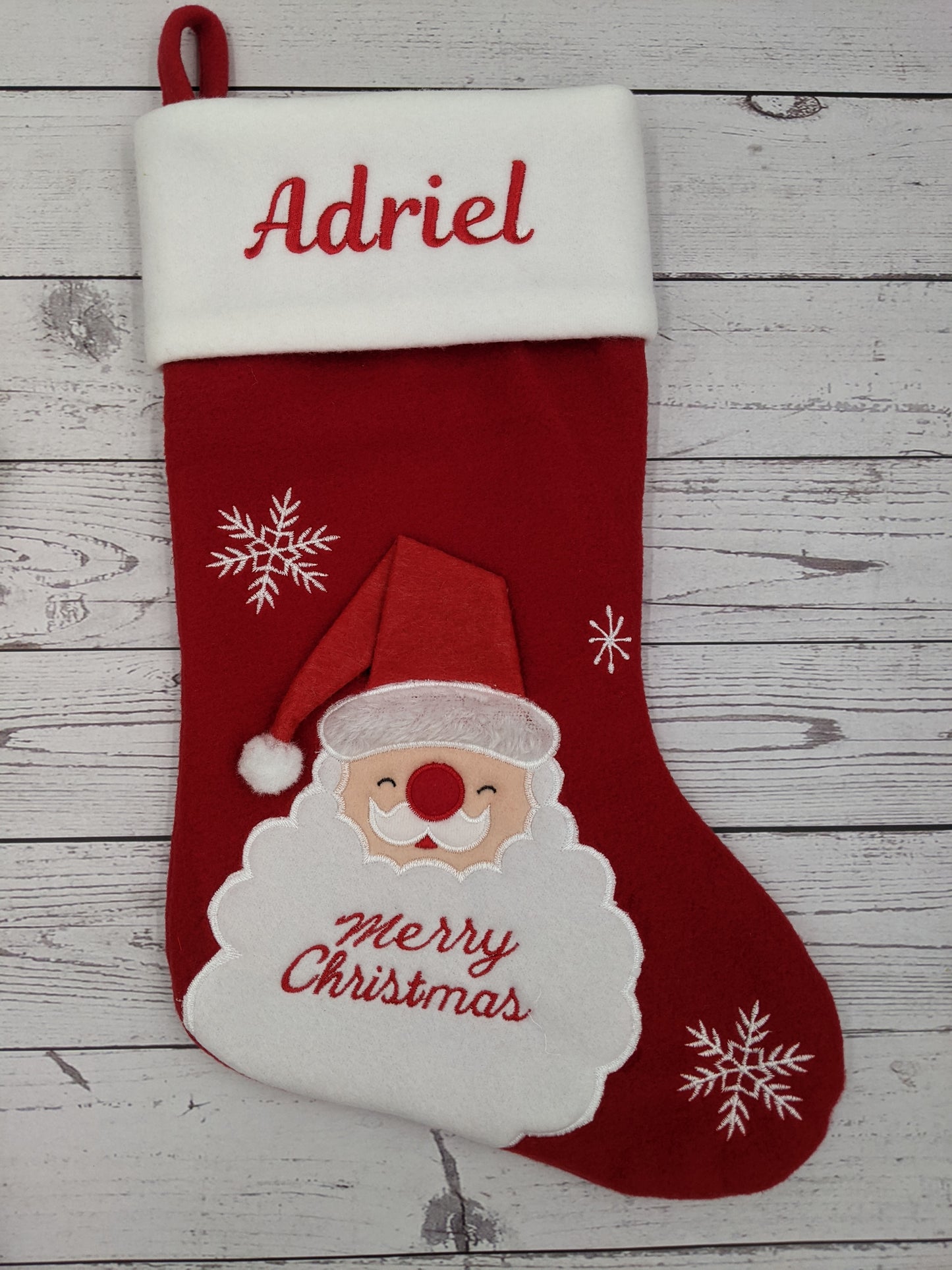 Personalised  Christmas Stockings |  Stockings with Name | Cute Christmas Decoration |  Embroidered