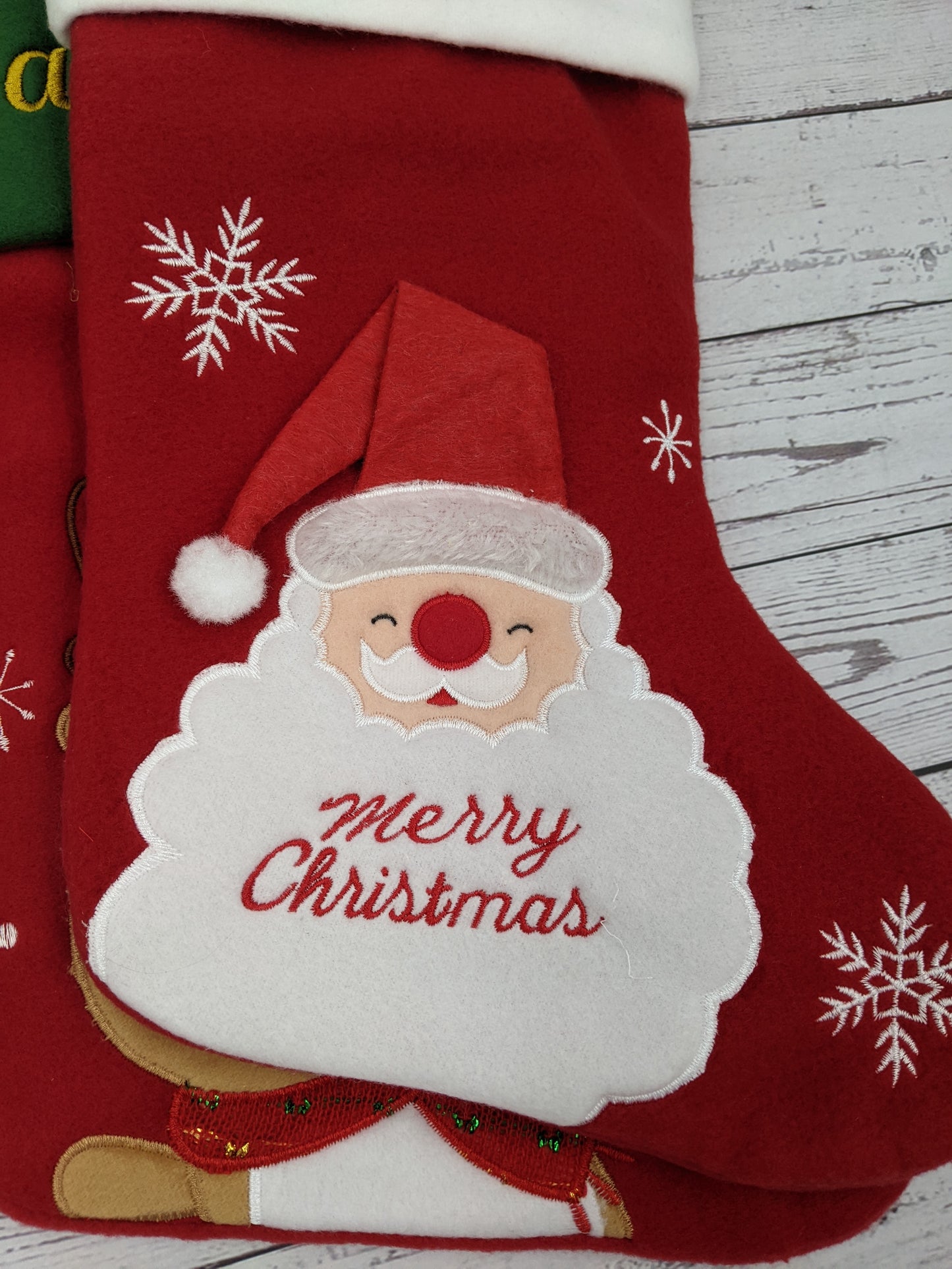 Personalised  Christmas Stockings |  Stockings with Name | Cute Christmas Decoration |  Embroidered