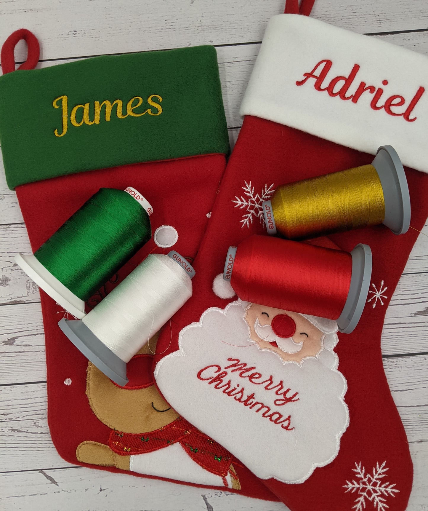 Personalised  Christmas Stockings |  Stockings with Name | Cute Christmas Decoration |  Embroidered