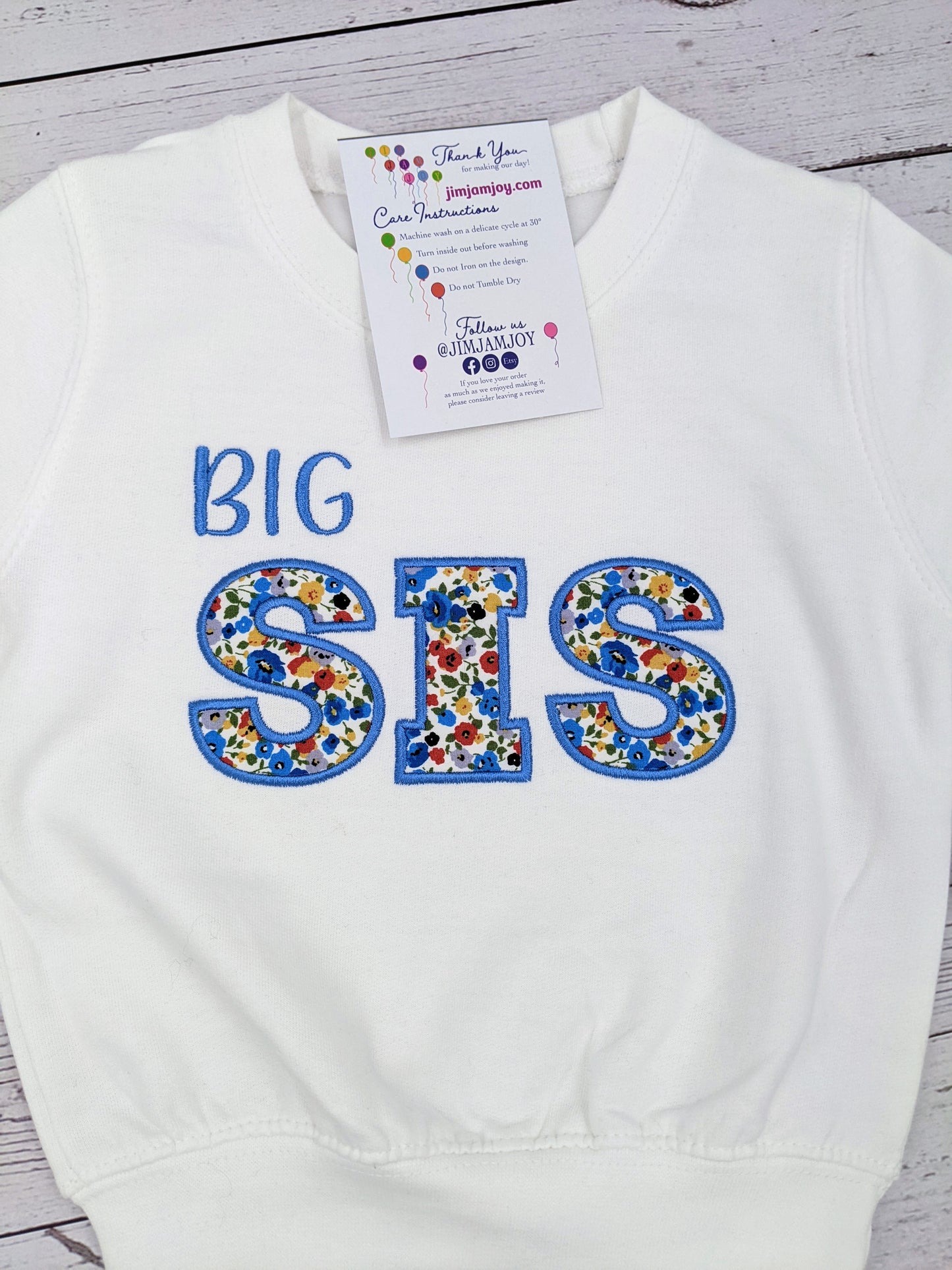 Children's Big Sister Sweatshirt  | Embroidery