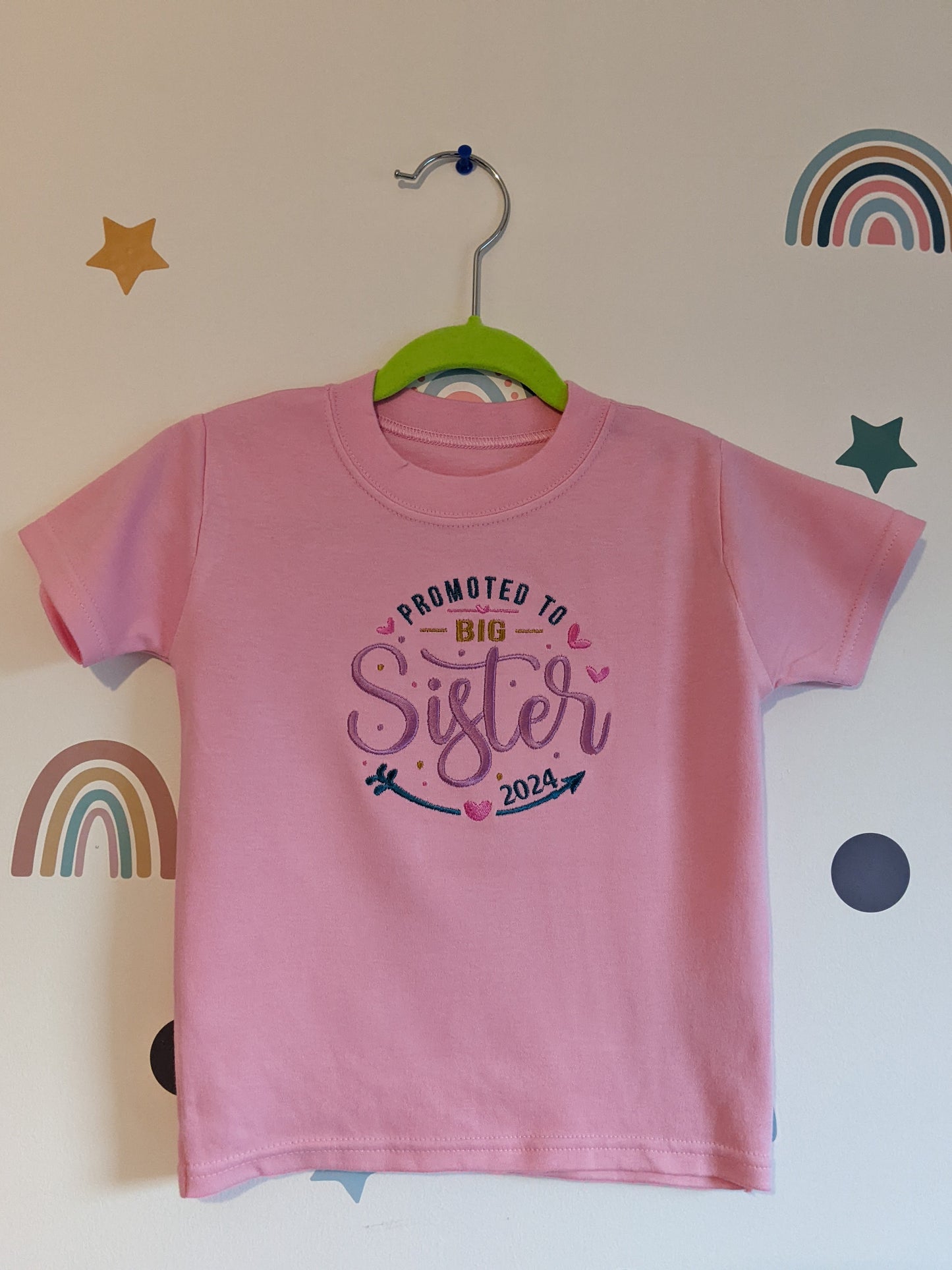 Promoted to Big Sister Tshirt, Birth Announcement Top, Gifts For Girls, Pregnancy announcement