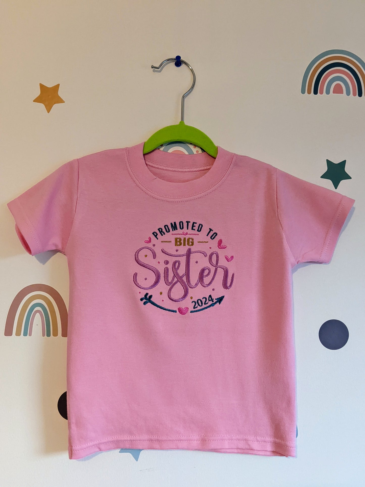 Promoted to Big Sister Tshirt, Birth Announcement Top, Gifts For Girls, Pregnancy announcement