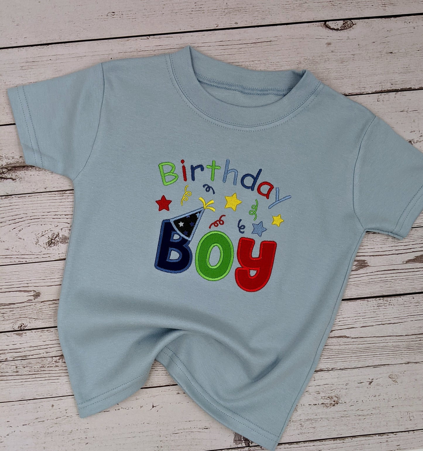 Birthday Boys Party Tshirt - Embroidery