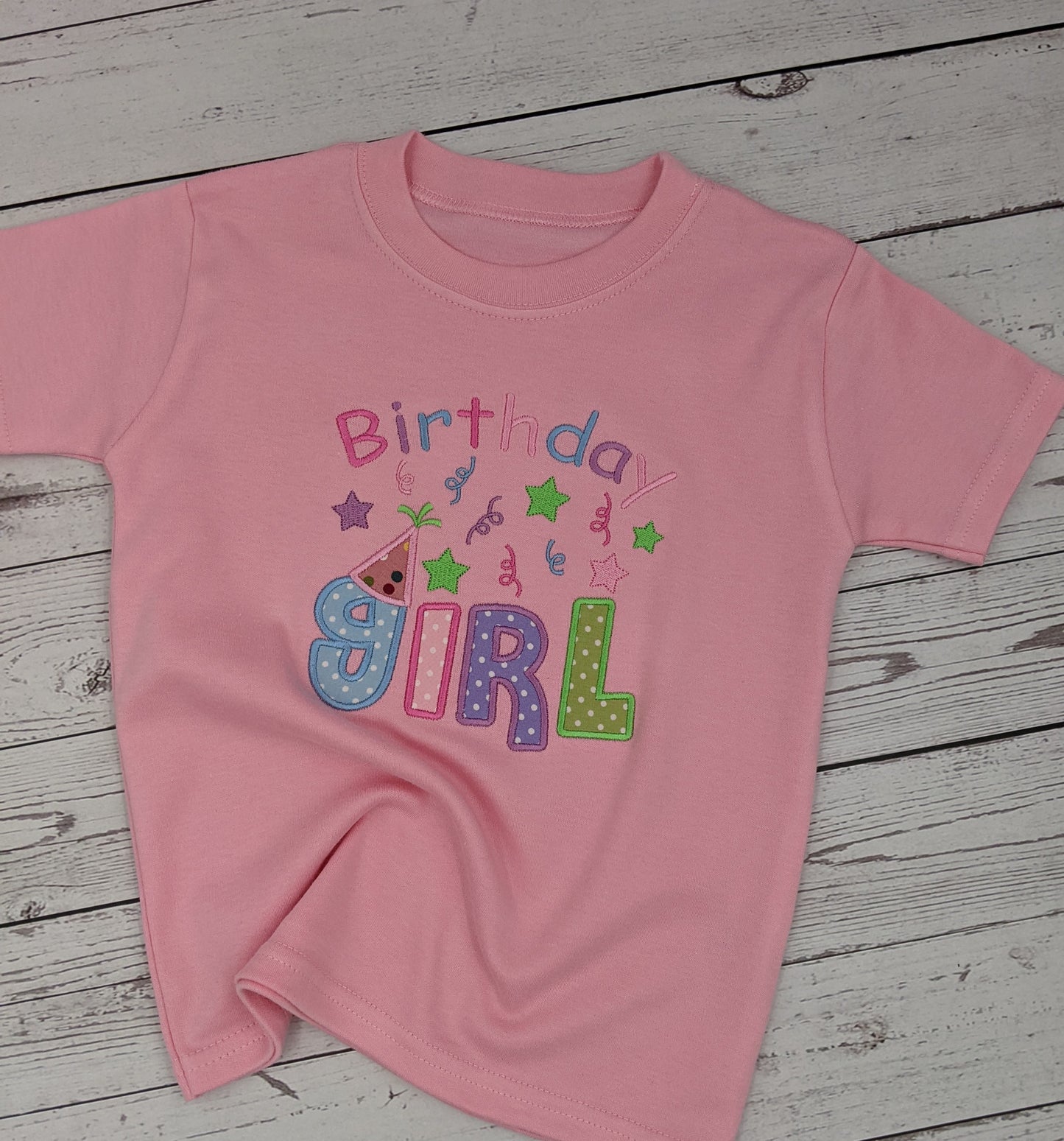 Birthday Girls Party Tshirt - Embroidery