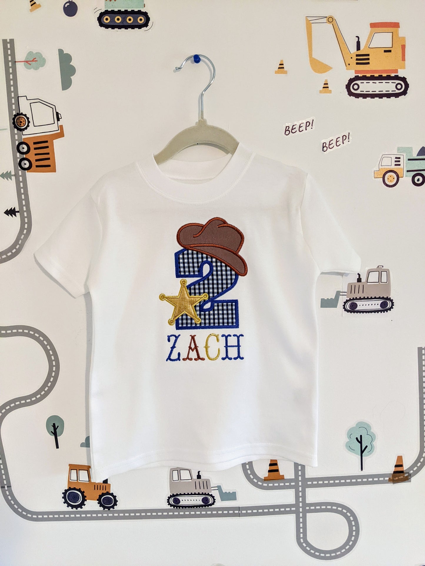 Personalised Sherif Birthday Tshirt - Embroidery