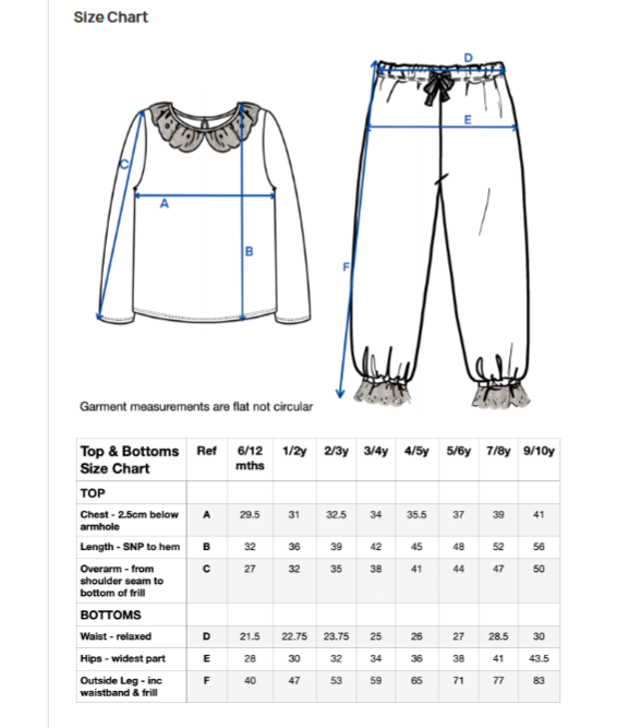 When  I wake up - Long Sleeved Frill Blush Pyjama Set - White or Blush - embroidery