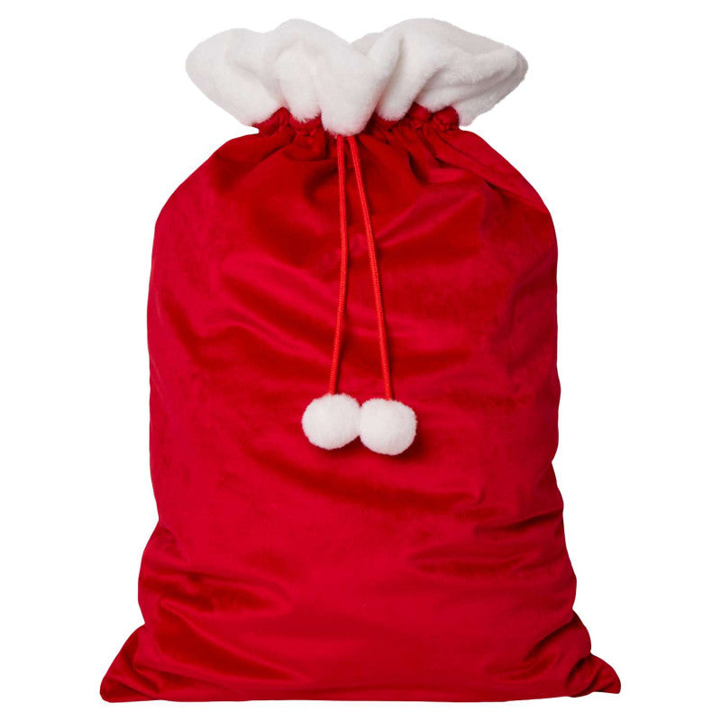 Personnalised Plain Large Santa Sacks in Red - Embroidery