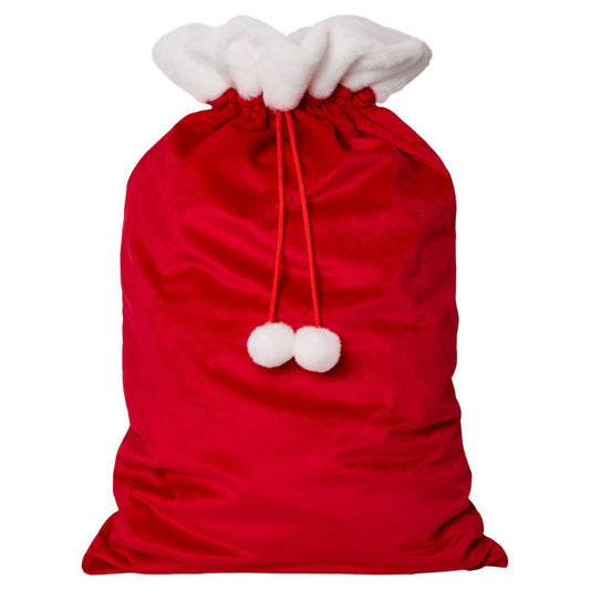 Personnalised Plain Large Santa Sacks in Red - Embroidery