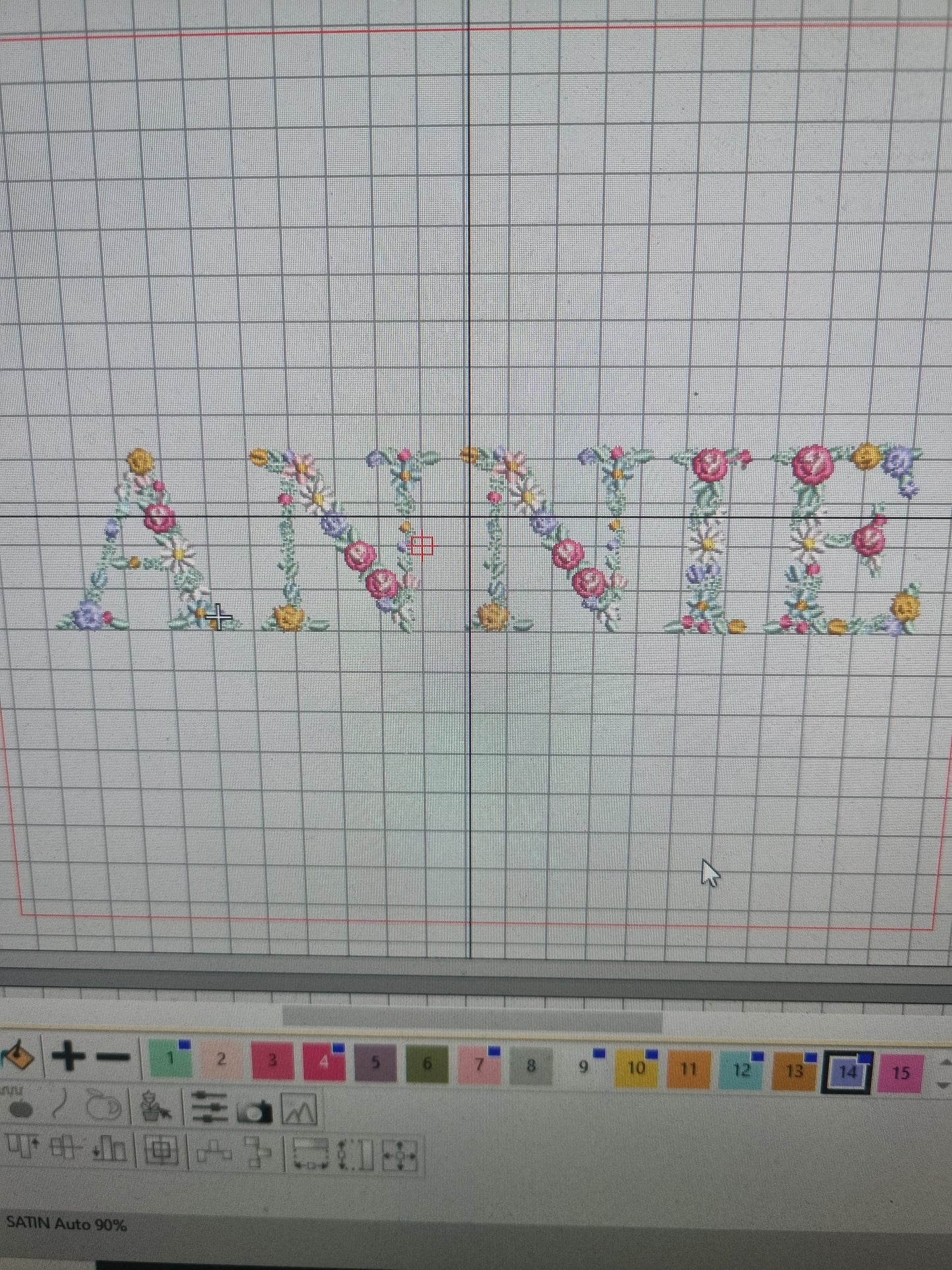 Children Personalised   Sweatshirt  with Floral name - Embroidery