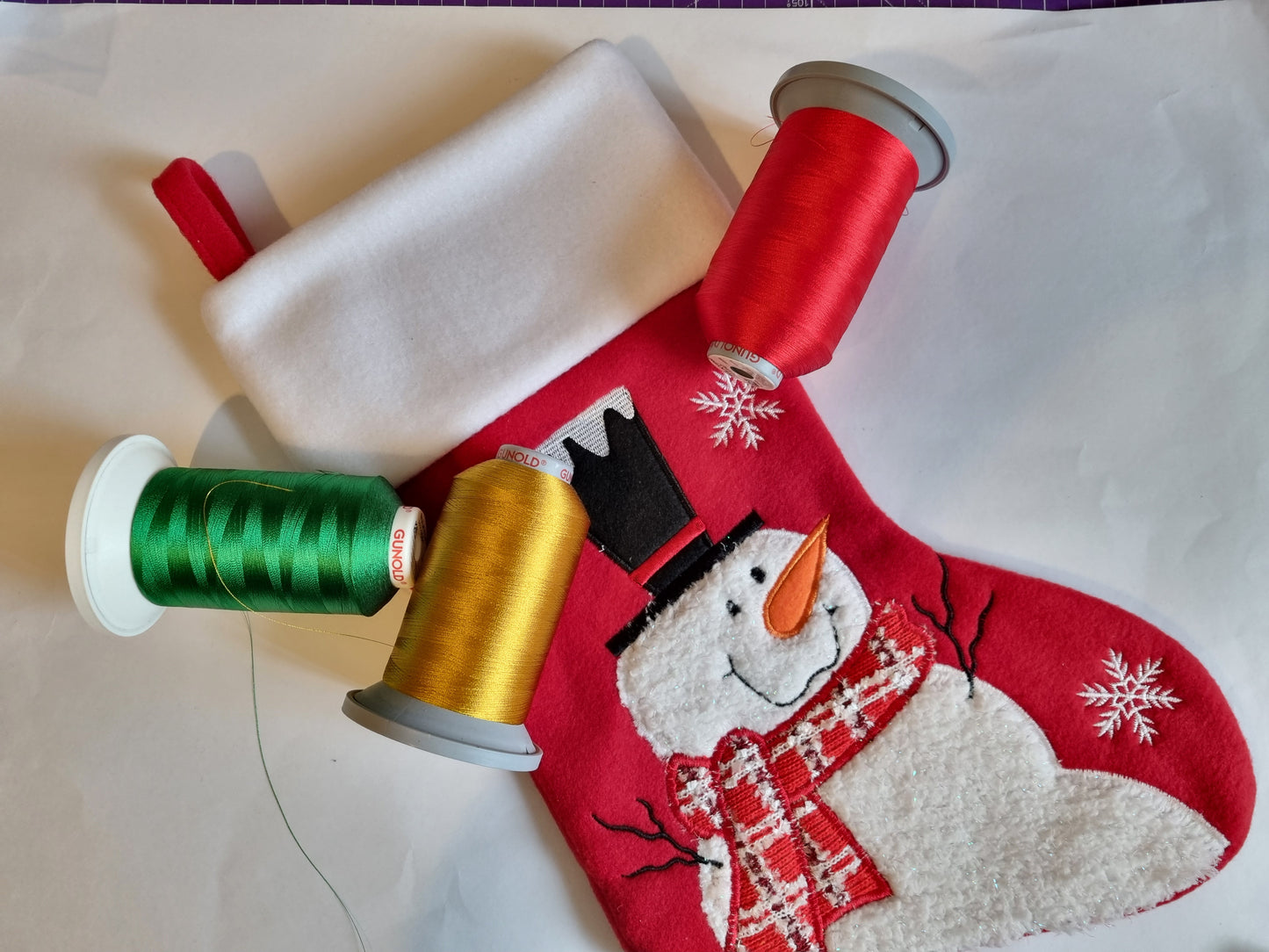 Personalised Snowman  Christmas Stockings |  Stockings with Name | Cute Christmas Decoration |  Embroidered