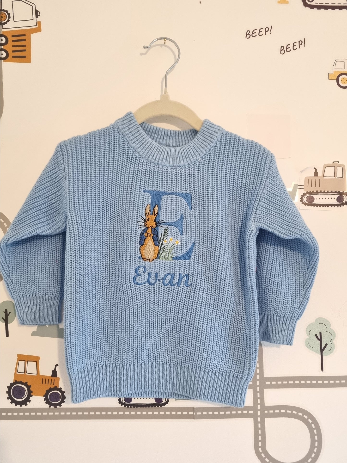 PRE- ORDER Chunky Knit Cotton Sweater - Easter Bunny (will be dispatch in March)