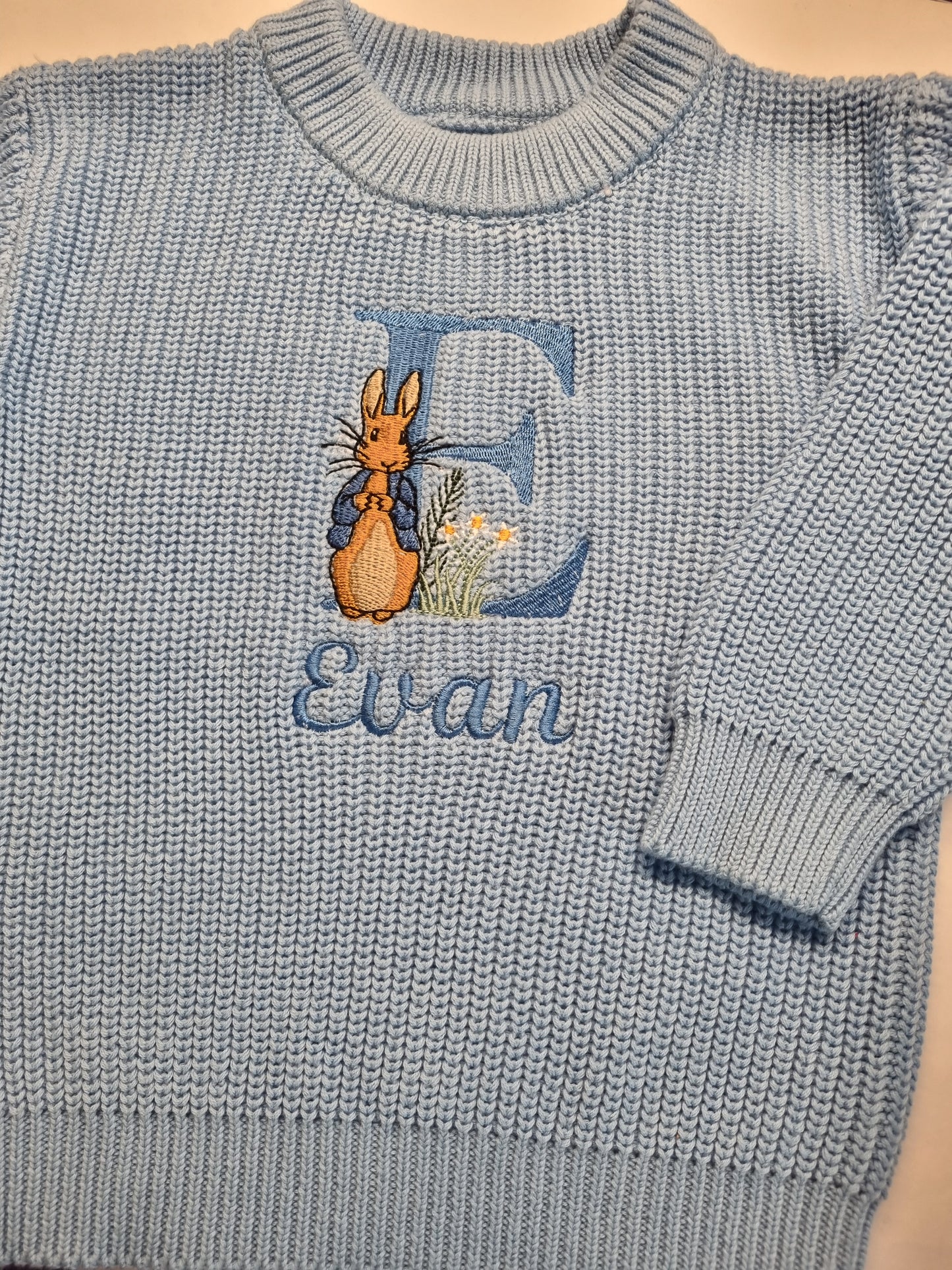 PRE- ORDER Chunky Knit Cotton Sweater - Easter Bunny (will be dispatch in March)