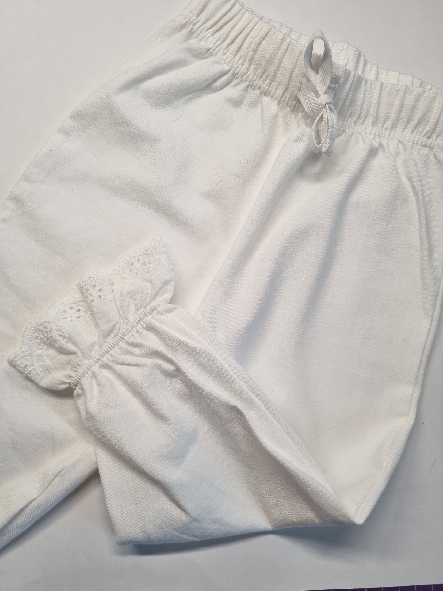 Personnalised Long Sleeved Frill Blush Pyjama Set - White or Blush - embroidery