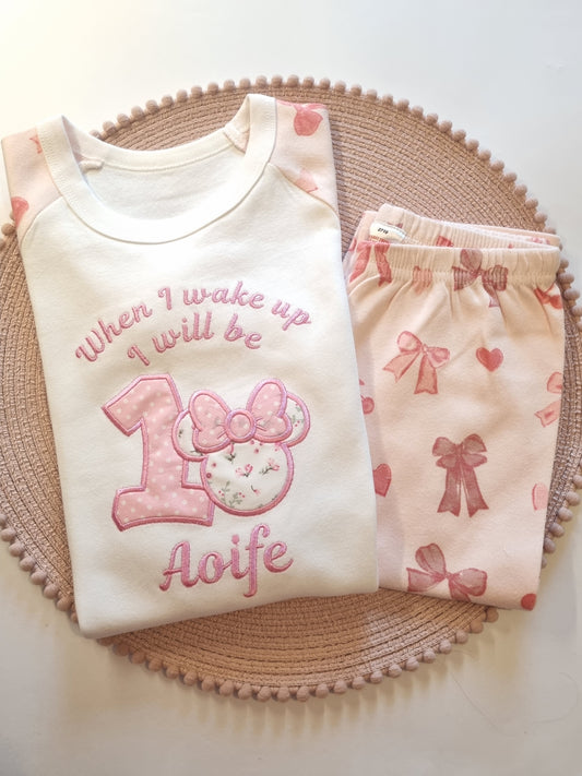 Personalised Bow Print PJ - pyjama