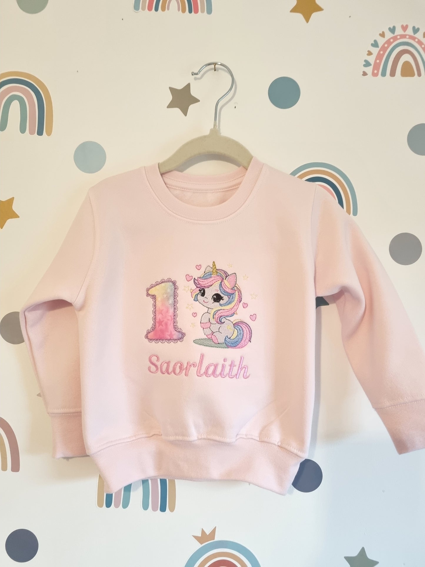 Children Personalised Birthday Sweatshirt - Embroidery