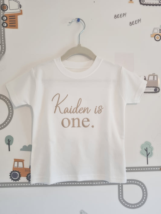 Children Personalised Tshirt  - Embroidery