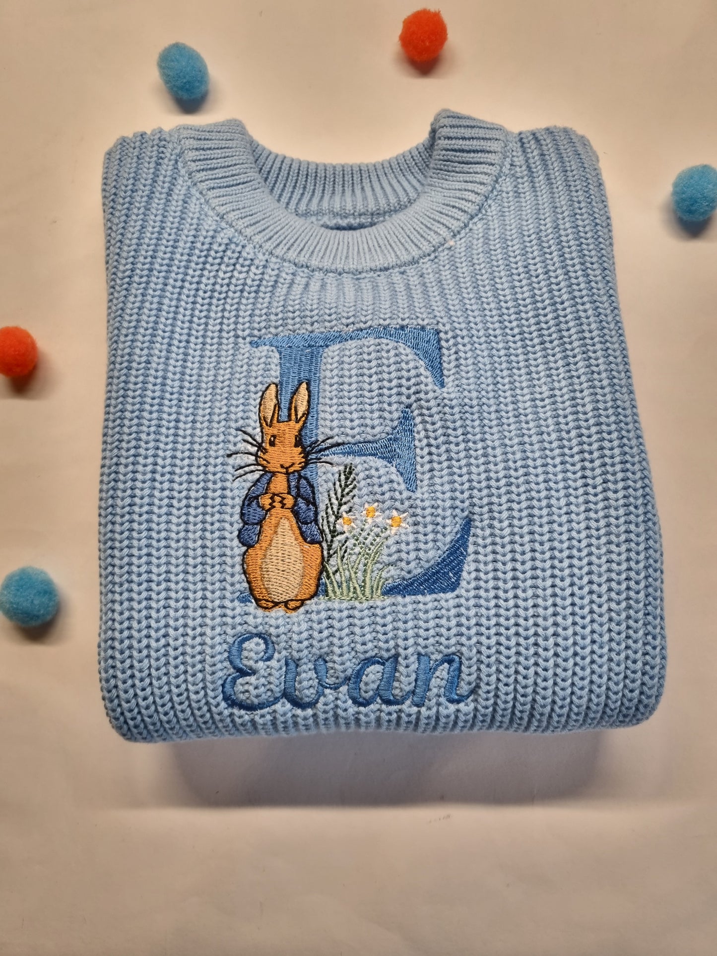 PRE- ORDER Chunky Knit Cotton Sweater - Easter Bunny (will be dispatch in March)