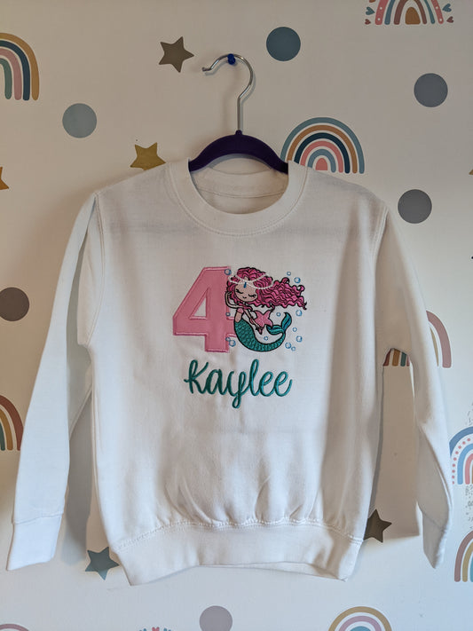 Children  Sweatshirt or tshirt  Mermaid - Embroidery