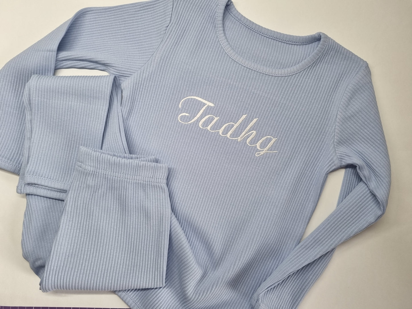 PERSONALISED MATCHING Lounge Set Loungewear Long Sleeve Clothes - Pjs - Embroidery