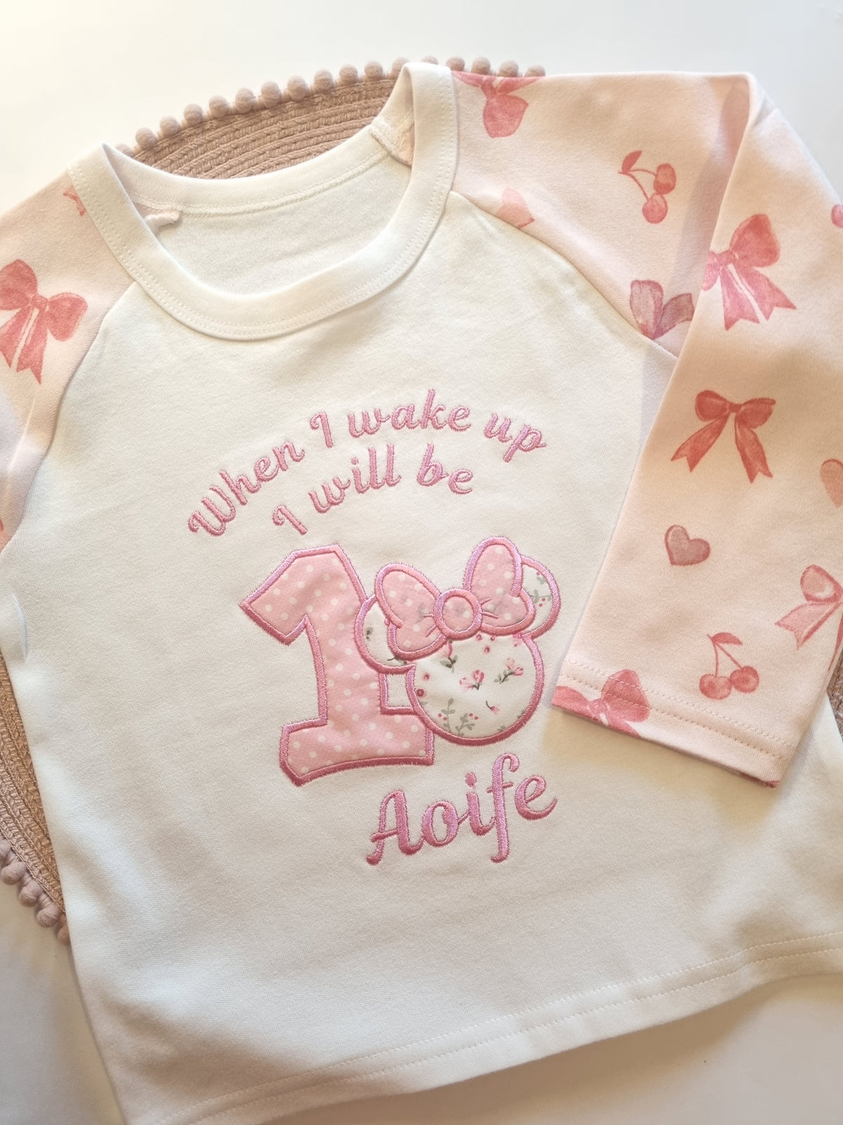 Personalised Bow Print PJ - pyjama