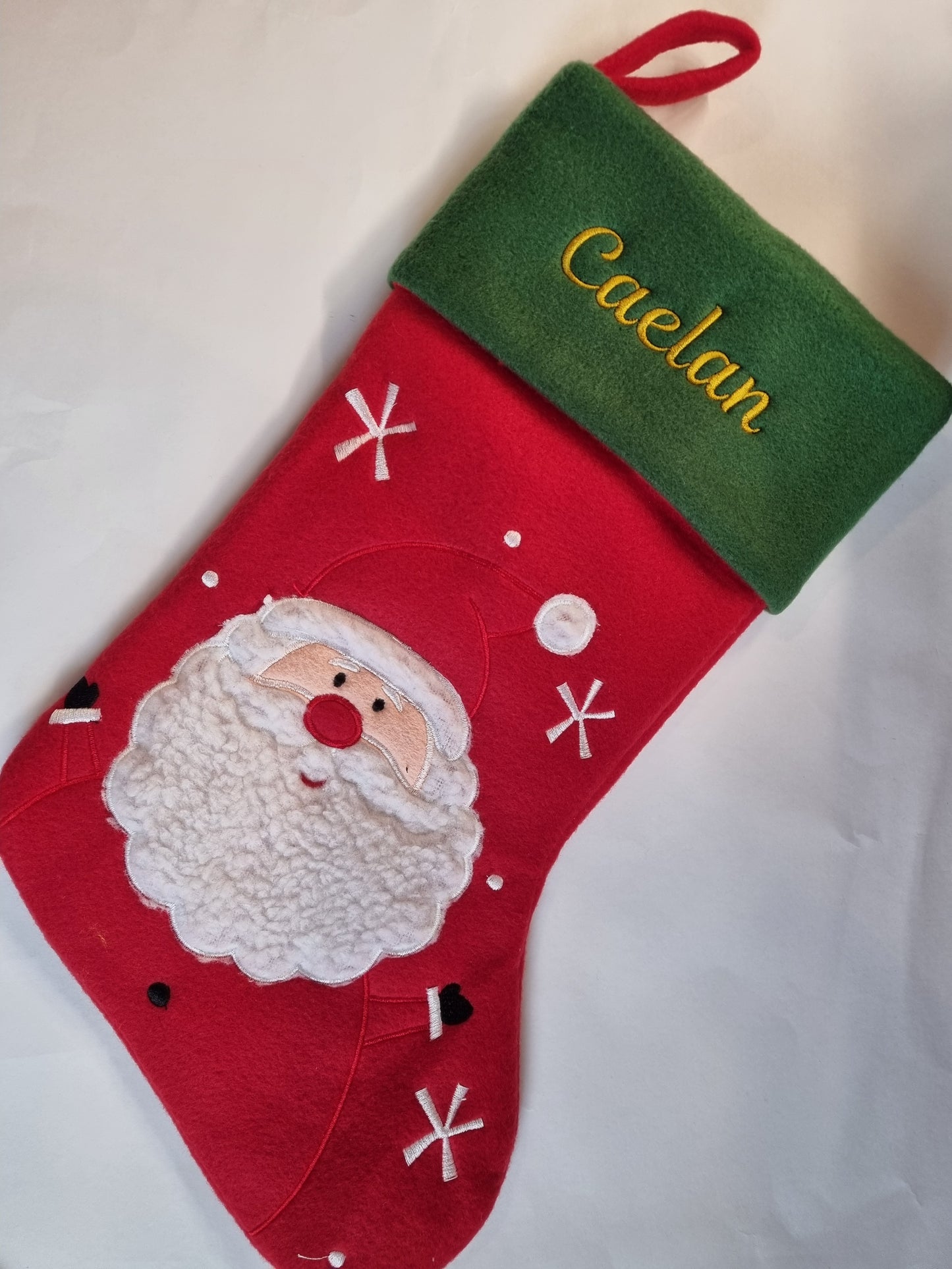 Personalised Santa  Christmas Stockings |  Stockings with Name | Cute Christmas Decoration |  Embroidered