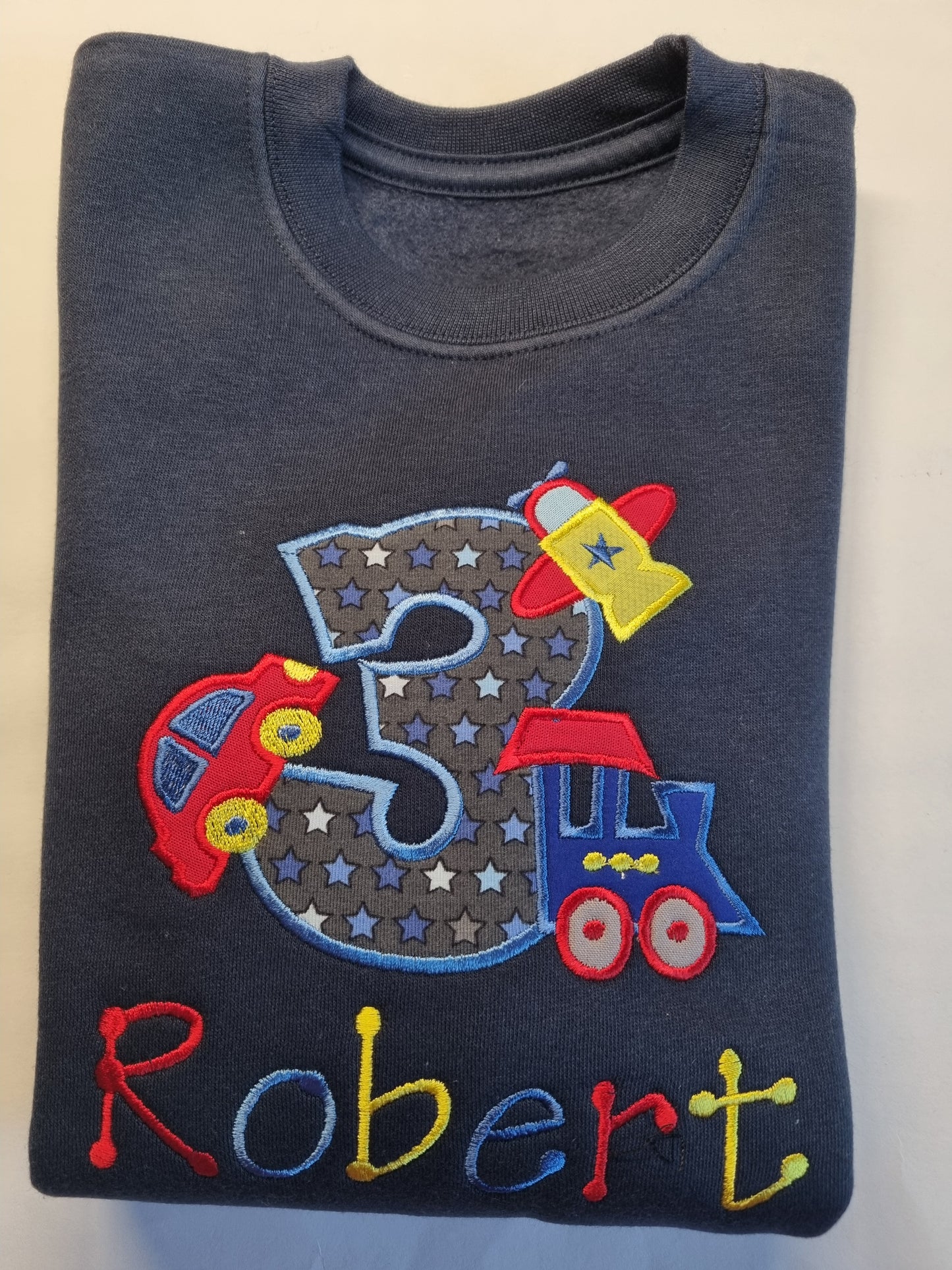 Children Birthday Sweatshirt |  Plane  | Train | 1st Birthday | 2nd Birthday | 3rd Birthday