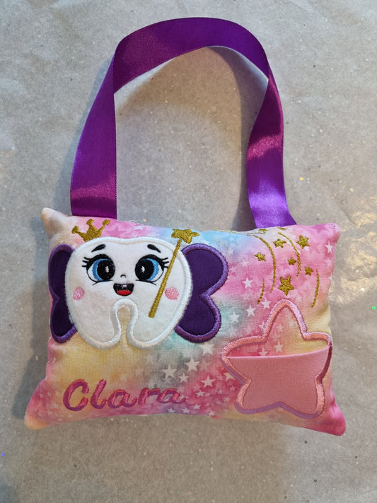Tooth Fairy pillow, door hanger with pouch