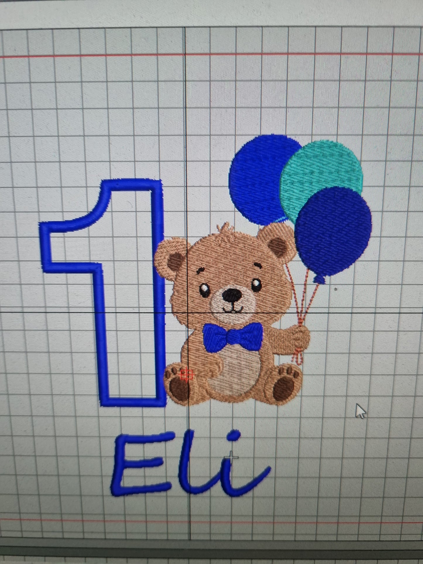 Teddy bear for Eli - Embroidery