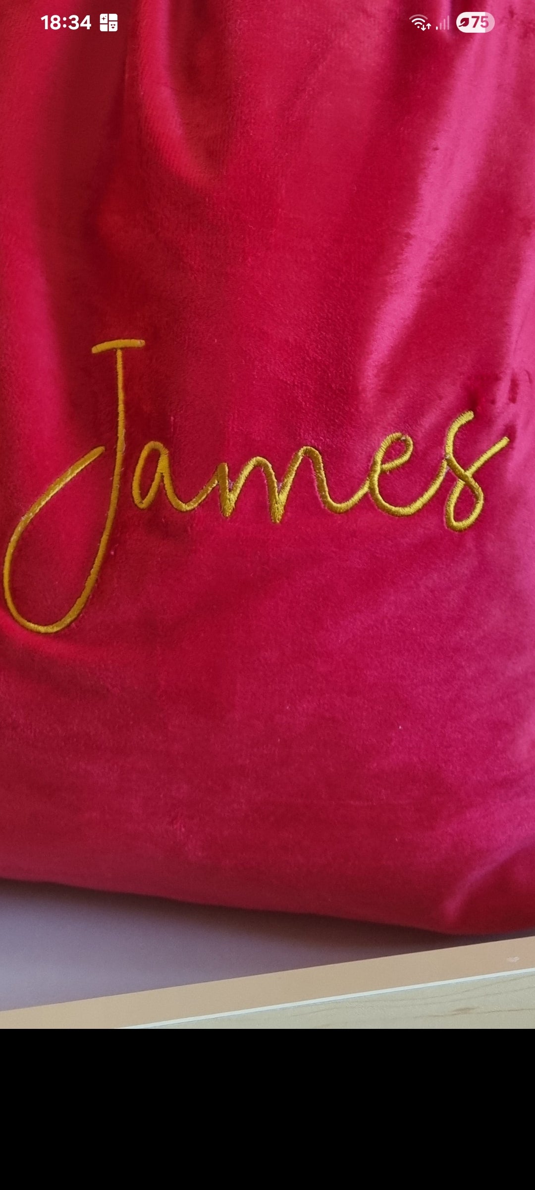 Personnalised Plain Large Santa Sacks in Red - Embroidery